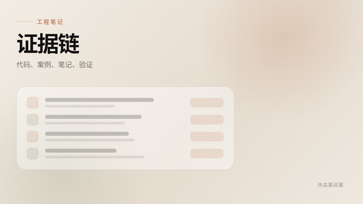 AI 工程作品集应该展示什么证据笔记封面图